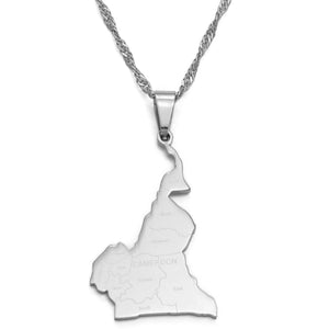 Cameroon Map Necklace