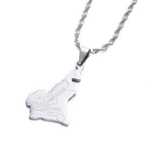 Cameroon Map Necklace