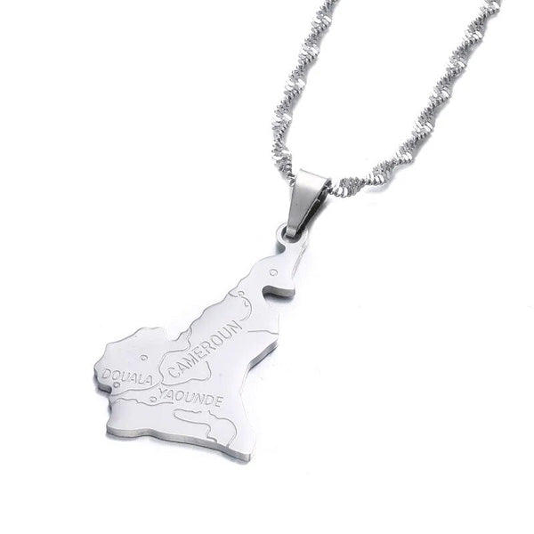 Cameroon Map Necklace