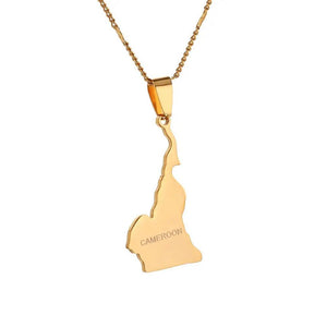 Cameroon Map Necklace