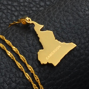 Cameroon Map Necklace