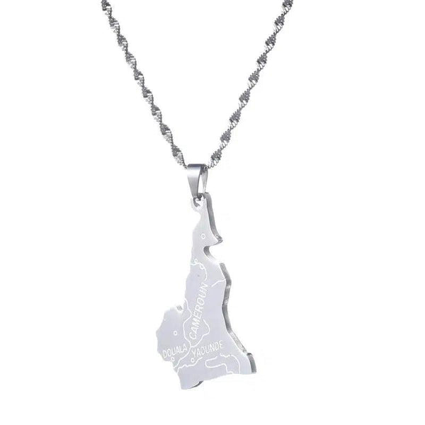 Cameroon Map Necklace