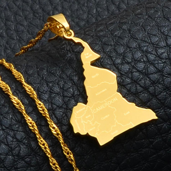 Cameroon Map Necklace