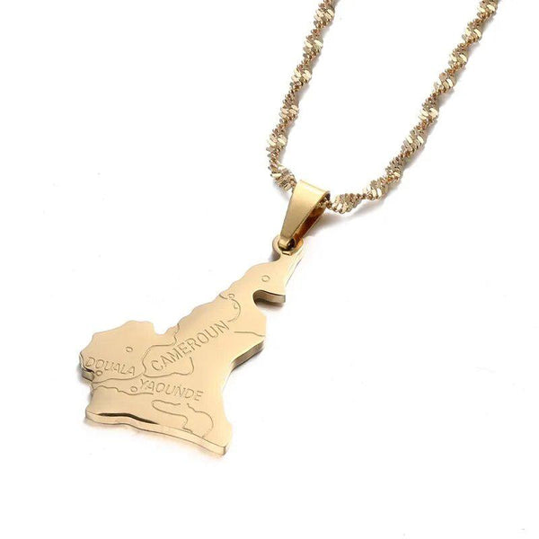 Cameroon Map Necklace