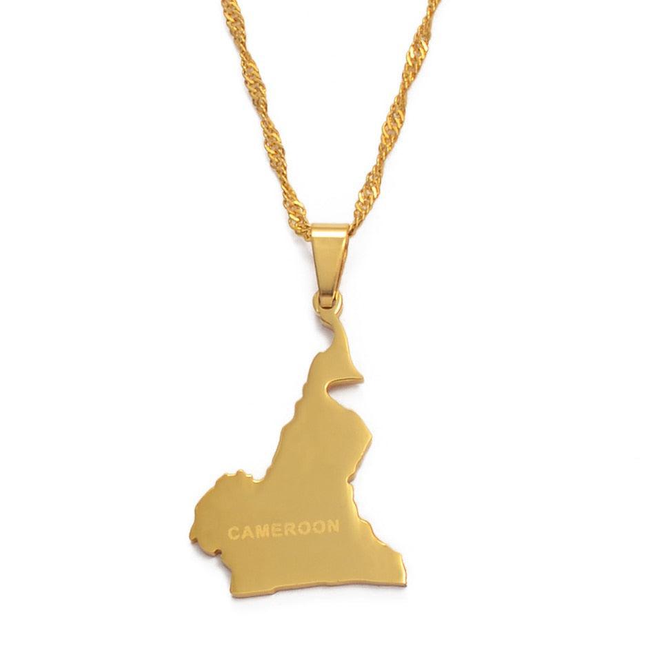 Cameroon Map Necklace