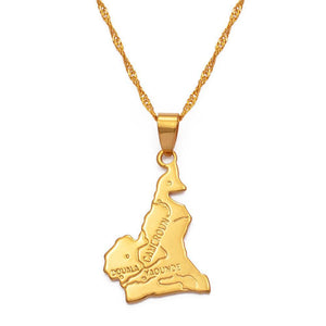 Cameroon Map Necklace