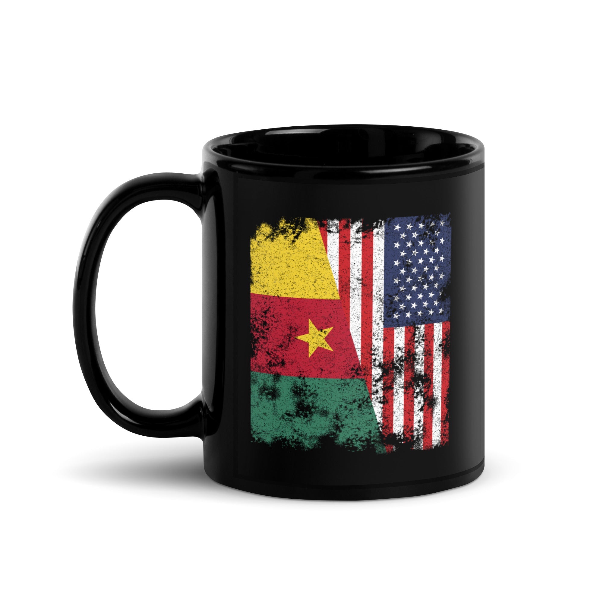 Cameroon USA Flag - Half American Mug