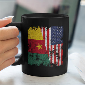 Cameroon USA Flag - Half American Mug