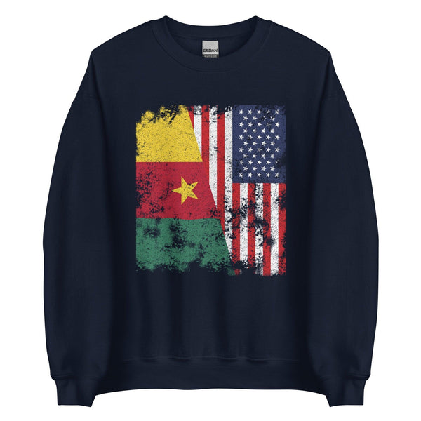 Cameroon USA Flag - Half American Sweatshirt