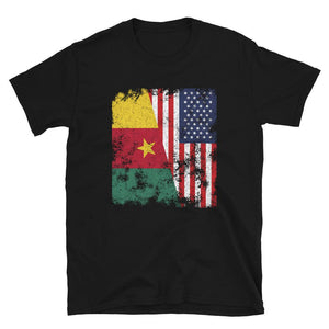 Cameroon USA Flag - Half American T-Shirt