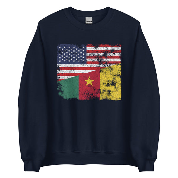 Cameroon USA Flag Sweatshirt