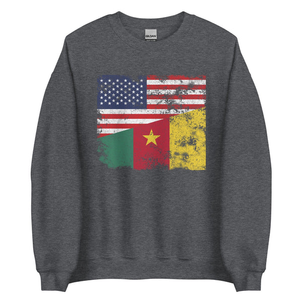 Cameroon USA Flag Sweatshirt