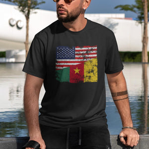 Cameroon USA Flag T-Shirt