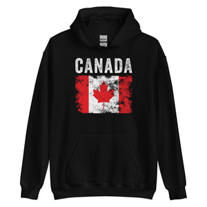 Canada Flag Distressed - Canadian Flag Hoodie