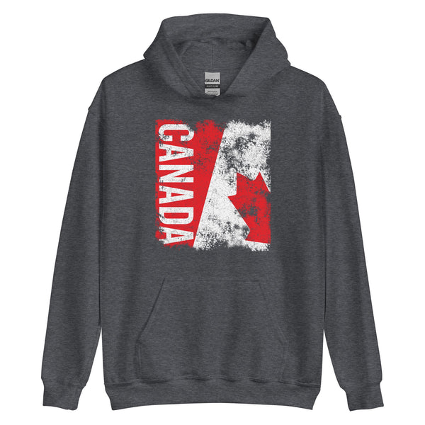 Canada Flag - Distressed Flag Hoodie