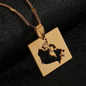 Canada Map Necklace