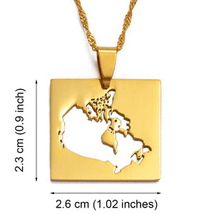 Canada Map Necklace