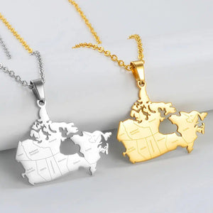 Canada Map Necklace