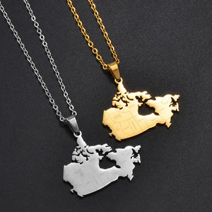 Canada Map Necklace