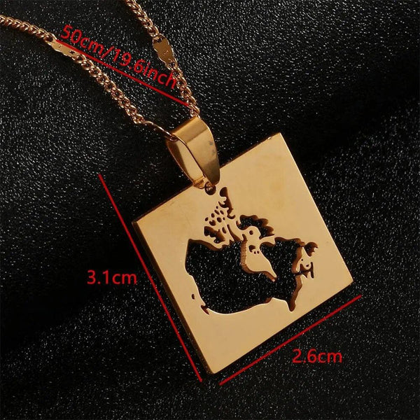 Canada Map Necklace