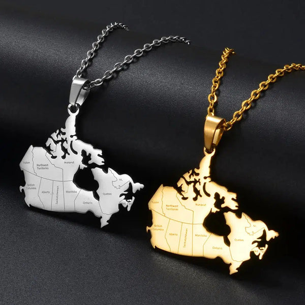 Canada Map Necklace