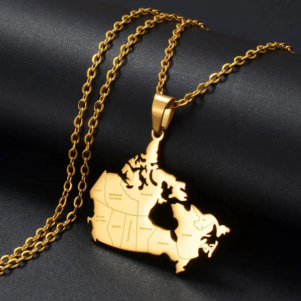 Canada Map Necklace