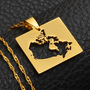 Canada Map Necklace