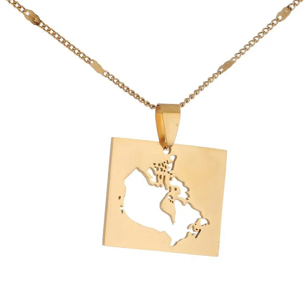 Canada Map Necklace