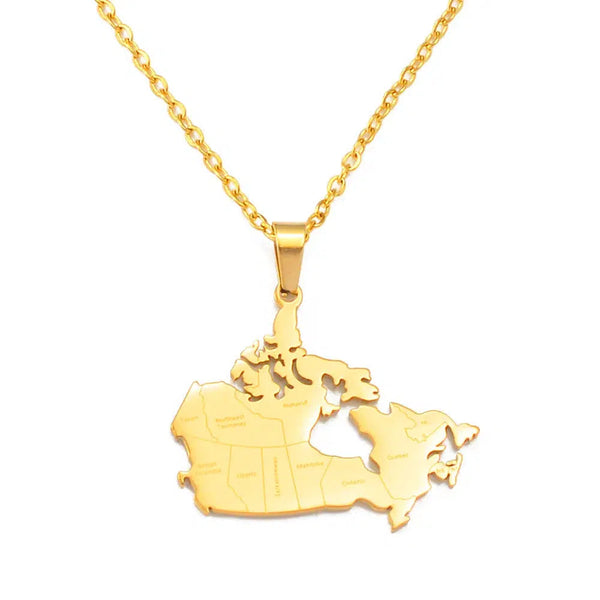 Canada Map Necklace