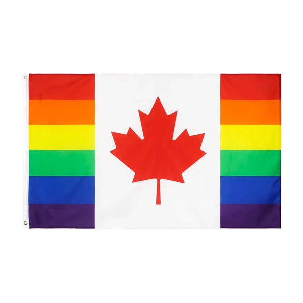 Canada Pride Flag - 90x150cm(3x5ft) - 60x90cm(2x3ft) - LGBTQIA2S+