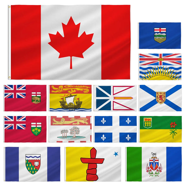 Canada Province Flags - 90x150cm(3x5ft) - 60x90cm(2x3ft)