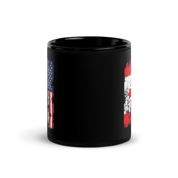 Canada USA Flag - Half American Mug