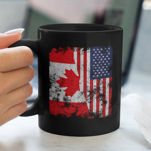 Canada USA Flag - Half American Mug