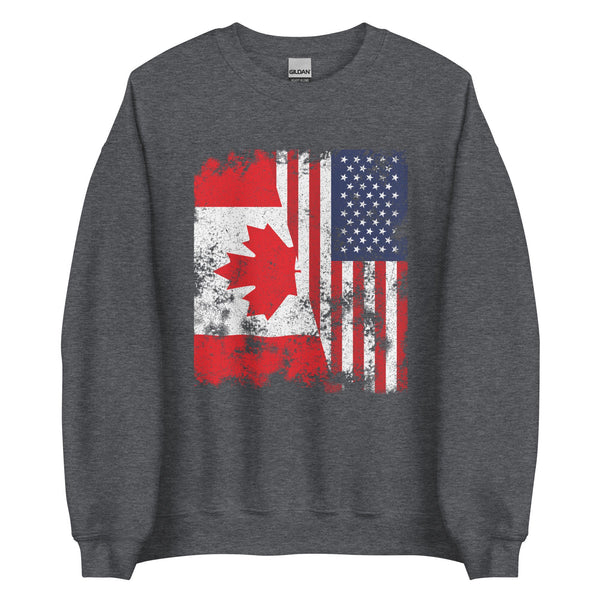 Canada USA Flag - Half American Sweatshirt