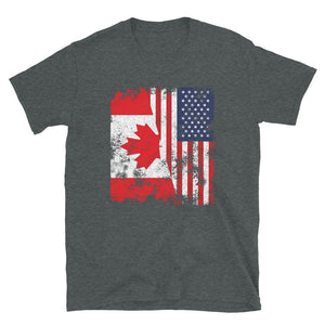 Canada USA Flag - Half American T-Shirt