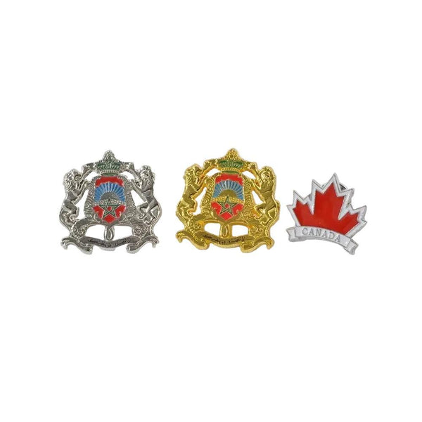 Canada and Morocco Flag Lapel Pin - Enamel Pin Flag