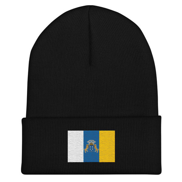 Canary Islands Flag Beanie - Embroidered Winter Hat