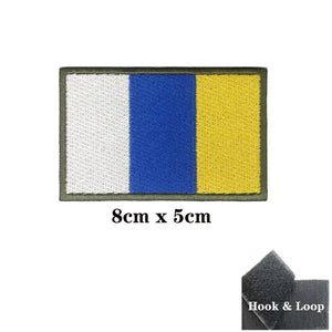 Canary Islands Flag Patch - Iron On/Hook & Loop Patch