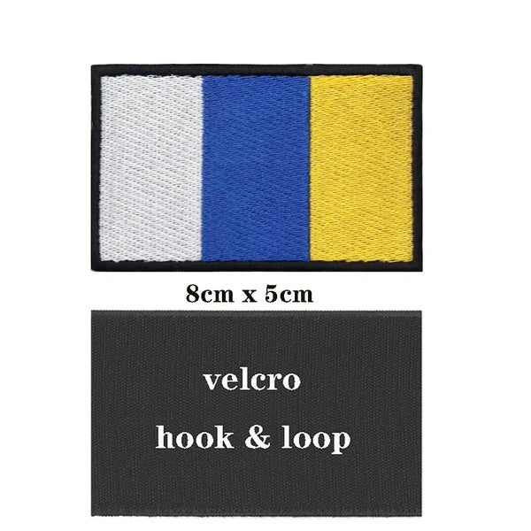 Canary Islands Flag Patch - Iron On/Hook & Loop Patch