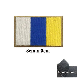 Canary Islands Flag Patch - Iron On/Hook & Loop Patch