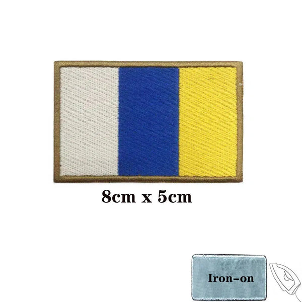 Canary Islands Flag Patch - Iron On/Hook & Loop Patch