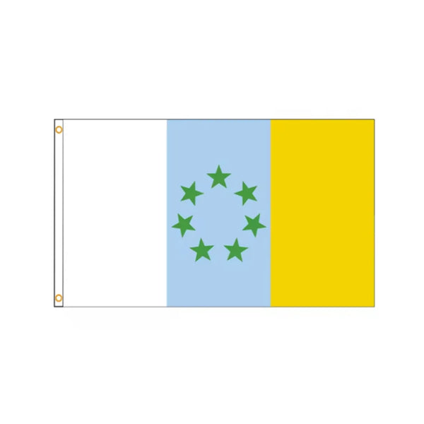 Canary Islands Independence Movement Flag - 90x150cm(3x5ft) - 60x90cm(2x3ft)