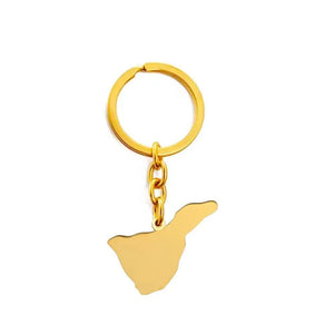 Canary Islands Map Keychain Collection