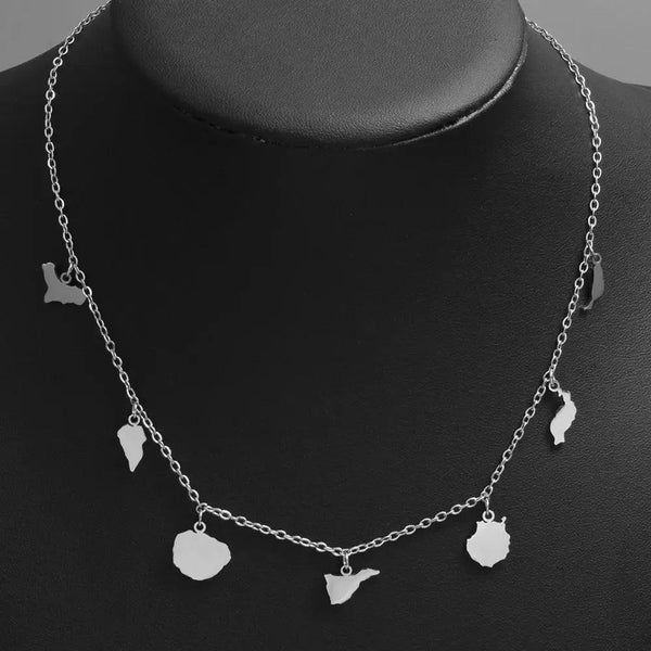 Canary Islands Map Necklace