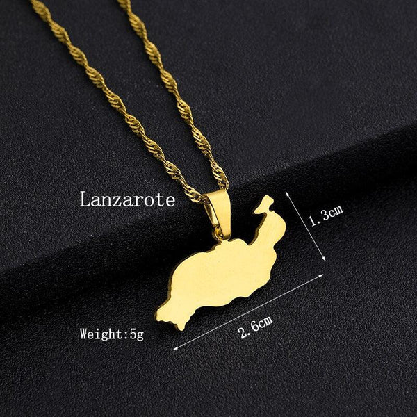 Canary Islands Map Necklace Collection