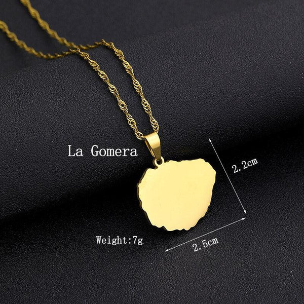 Canary Islands Map Necklace Collection