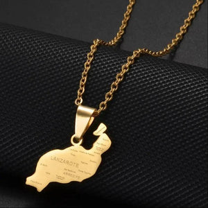 Canary Islands Map Necklace Collection