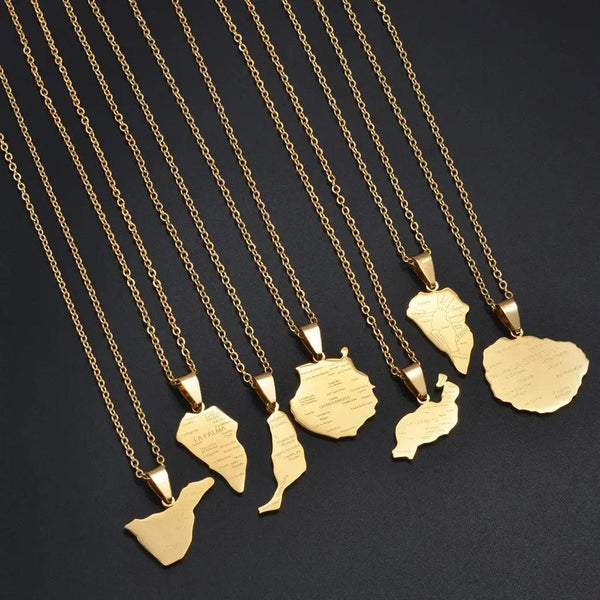 Canary Islands Map Necklace Collection