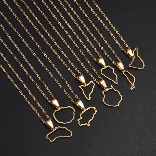 Canary Islands Map Necklace Collection