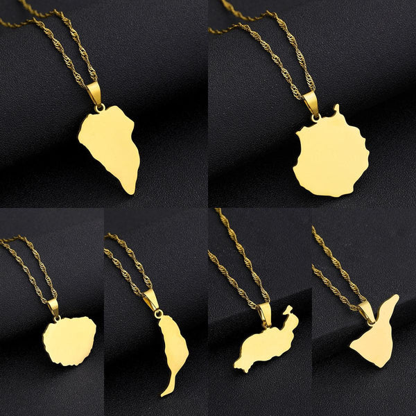 Canary Islands Map Necklace Collection